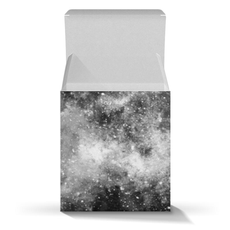 цена Printio Коробка для кружек Космос (черно-белый)