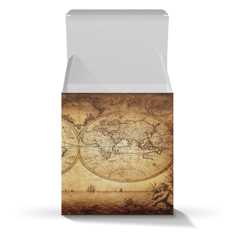 Printio Коробка для кружек Старинная карта мира