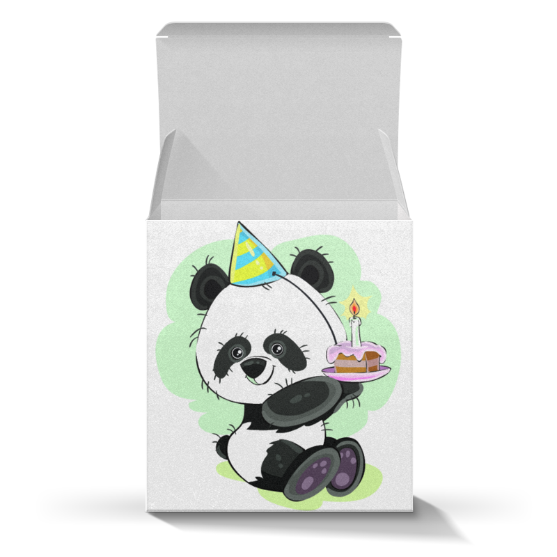 Printio Коробка для кружек Панда поздравляет! испанский счастливый день рождения feliz cumplieanos торт topper золотые буквы торт topper для детей день рождения торт