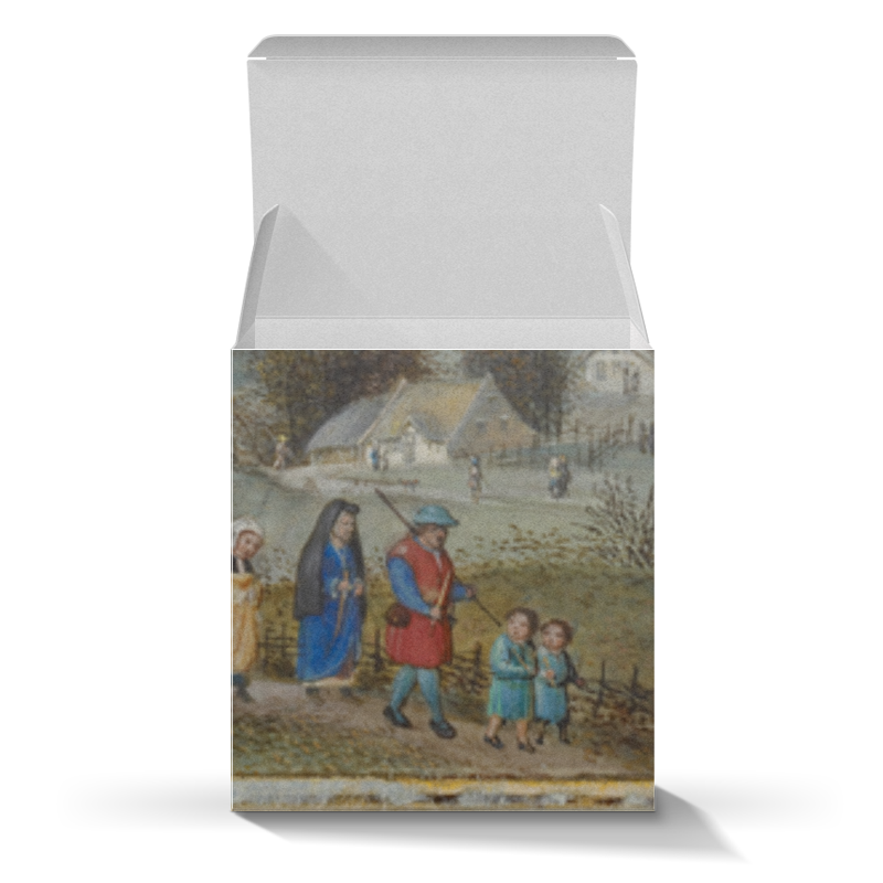 Printio Коробка для кружек Жители на пути к церкви (симон бенинг) цена и фото