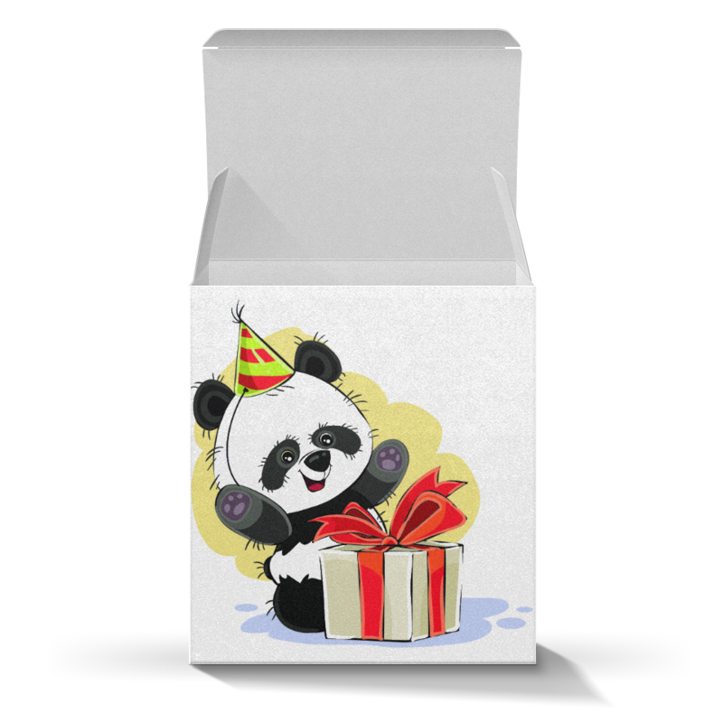 Printio Коробка для кружек Панда поздравляет! printio слюнявчик панда поздравляет