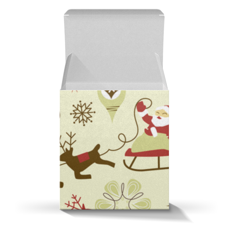 Printio Коробка для кружек Новогодняя рождественские поздравительные открытки со снеговиком санта клаусом