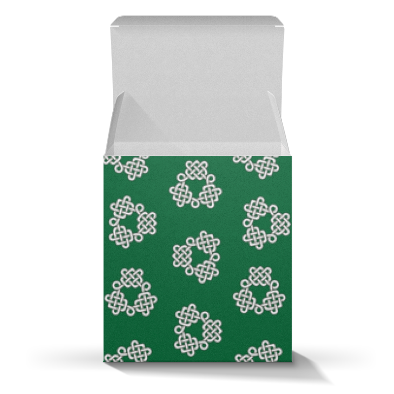 Printio Коробка для кружек Зелёная коробка с кельтспиннер узором
