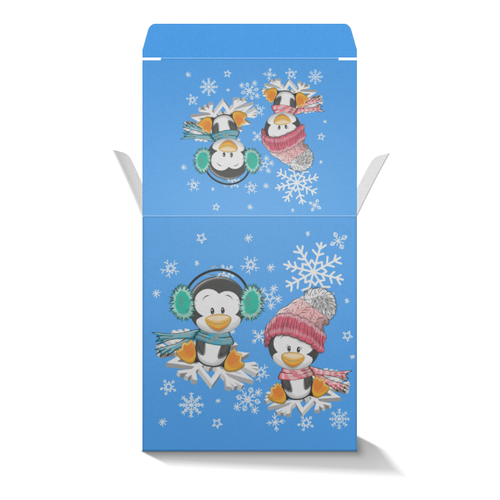 Заказать подарочную упаковку в Москве. Коробка для кружек Пингвин зимой от Ирина - готовые дизайны и нанесение принтов.