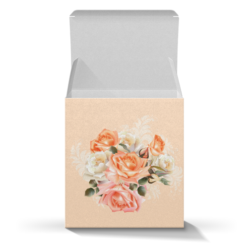 Заказать подарочную упаковку в Москве. Коробка для кружек Чайная роза от Ирина - готовые дизайны и нанесение принтов.