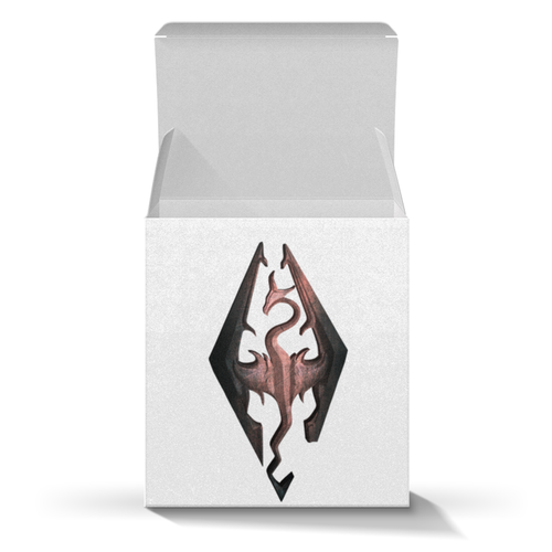 Заказать подарочную упаковку в Москве. Коробка для кружек Скайрим от GeekFox  - готовые дизайны и нанесение принтов.
