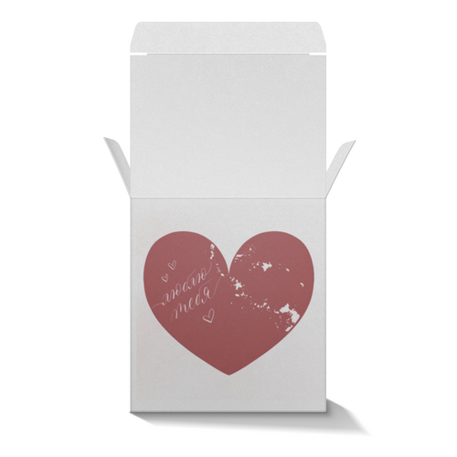 Заказать подарочную упаковку в Москве. Коробка для кружек Сказать «люблю» — просто от Евгения  - готовые дизайны и нанесение принтов.