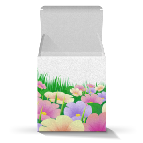 Заказать подарочную упаковку в Москве. Коробка для кружек Весенние цветочки от Apfelbaum - готовые дизайны и нанесение принтов.