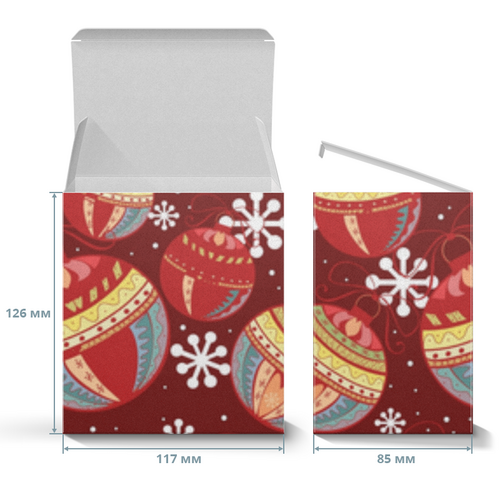 Заказать подарочную упаковку в Москве. Коробка для кружек Новый год от FireFoxa - готовые дизайны и нанесение принтов.