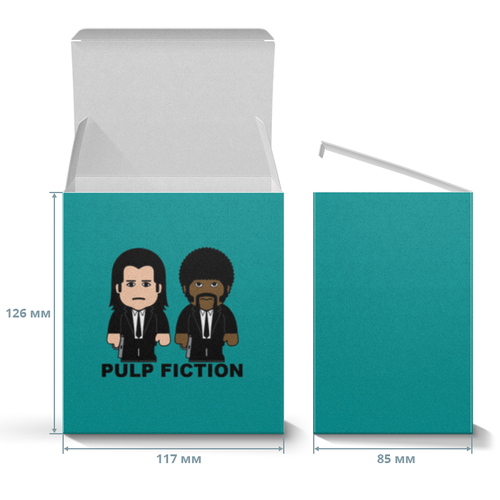 Заказать подарочную упаковку в Москве. Коробка для кружек Pulp Fiction от Аня Лукьянова - готовые дизайны и нанесение принтов.