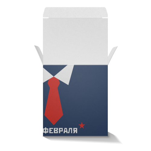 Заказать подарочную упаковку в Москве. Коробка для кружек день защитника отечества от Arrow92 - готовые дизайны и нанесение принтов.