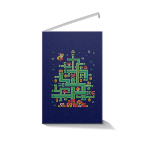 Заказать подарочную упаковку в Москве. Коробка для кружек Марио (С новым годом) от GeekFox  - готовые дизайны и нанесение принтов.