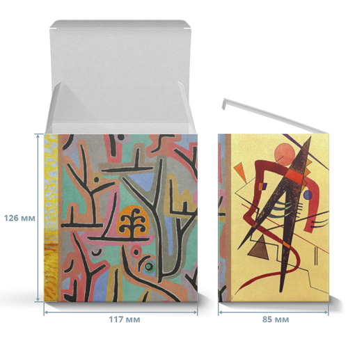 Заказать подарочную упаковку в Москве. Коробка для кружек Абстрактная живопись от trend - готовые дизайны и нанесение принтов.