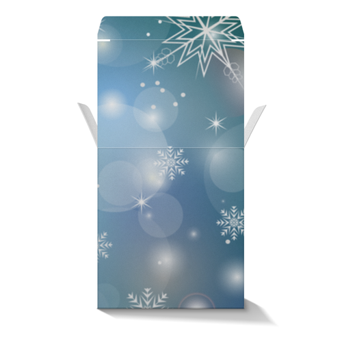Заказать подарочную упаковку в Москве. Коробка для кружек Снежинка от Ирина - готовые дизайны и нанесение принтов.