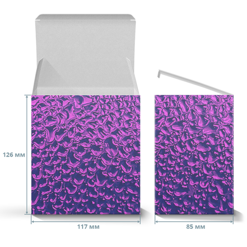 Заказать подарочную упаковку в Москве. Коробка для кружек Фиолетовый шик. от Eva De Peron.  - готовые дизайны и нанесение принтов.
