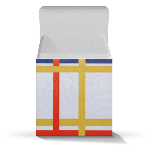 Заказать подарочную упаковку в Москве. Коробка для кружек Нью-Йорк 1 (Питер Мондриан) от trend - готовые дизайны и нанесение принтов.