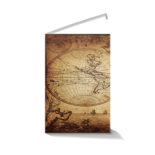 Заказать подарочную упаковку в Москве. Коробка для кружек Старинная карта мира от dobrbiukot - готовые дизайны и нанесение принтов.