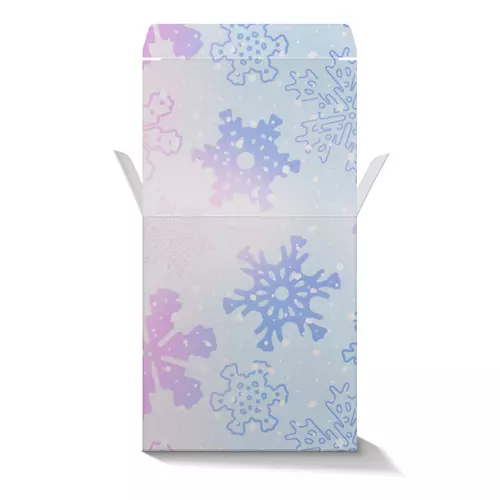 Заказать подарочную упаковку в Москве. Коробка для кружек Снежинка от queen  - готовые дизайны и нанесение принтов.