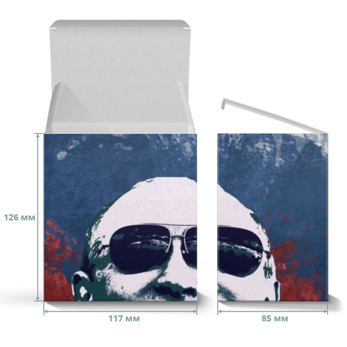 Заказать подарочную упаковку в Москве. Коробка для кружек Путин от denis01001 - готовые дизайны и нанесение принтов.