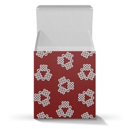 Заказать подарочную упаковку в Москве. Коробка для кружек Красная Коробка с кельтспиннер узором  от Soluvel  - готовые дизайны и нанесение принтов.