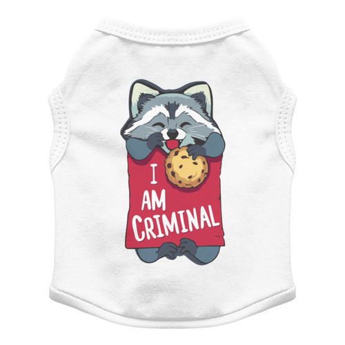 Заказать футболки для собак в Москве. Футболка для собак I Am Criminal от MariYang  - готовые дизайны и нанесение принтов.