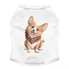 Заказать футболки для собак в Москве. Футболка для собак Собака корги в шарфе от tigerda  - готовые дизайны и нанесение принтов.