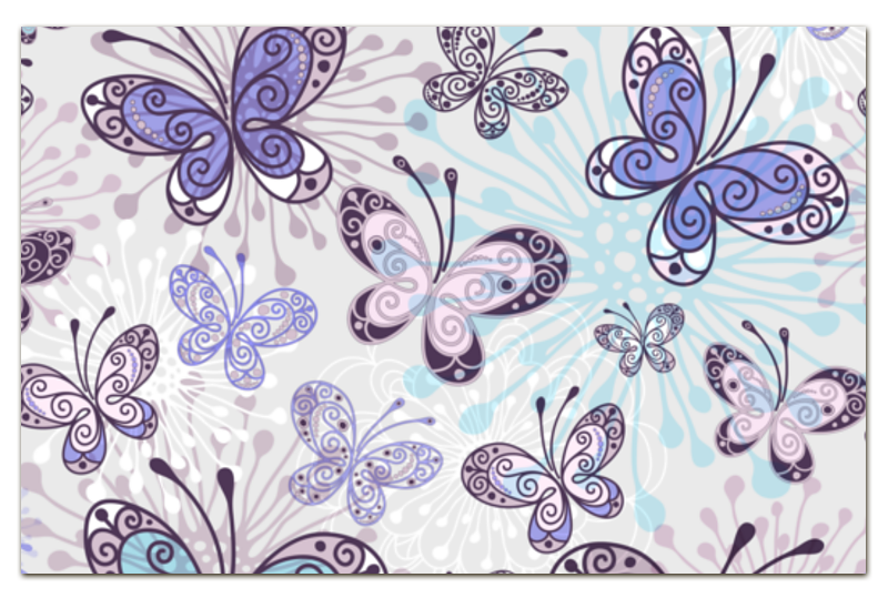 Printio Визитная Карточка Евро Фиолетовые бабочки