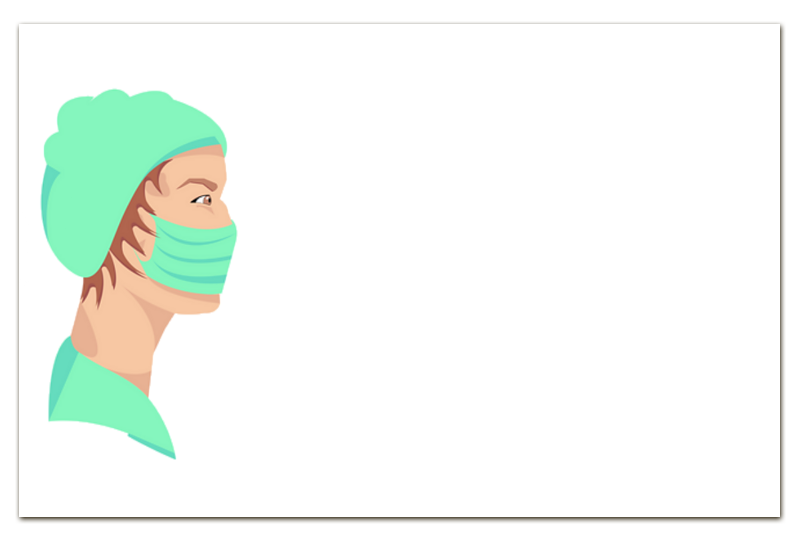 Printio Визитная Карточка Евро медицинский работник в маске