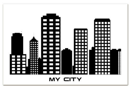 Заказать визитки в Москве. Визитная карточка "Евро" Мой город от Konstantin Gebo - готовые дизайны и нанесение принтов.