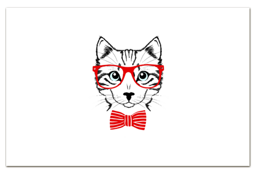 Заказать визитки в Москве. Визитная карточка "Евро" Кошка от YellowCloverShop - готовые дизайны и нанесение принтов.