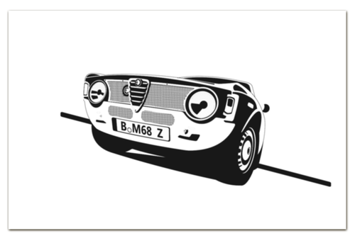 Заказать визитки в Москве. Визитная карточка "Евро" Retro Alfa Romeo Racing от Mesk08 - готовые дизайны и нанесение принтов.