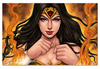 Заказать визитки в Москве. Визитная карточка "Евро" Чудо-женщина / Wonder Woman от Jimmy Flash - готовые дизайны и нанесение принтов.