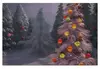 Заказать визитки в Москве. Визитная карточка "Евро" Зимний новогодний лес от Anstey  - готовые дизайны и нанесение принтов.