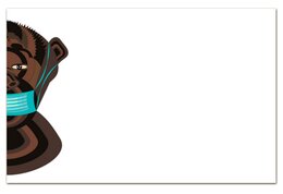 Заказать визитки в Москве. Визитная карточка "Евро"  Шимпанзе в маске от Stil na yarkosti - готовые дизайны и нанесение принтов.
