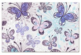 Заказать визитки в Москве. Визитная карточка "Евро" Фиолетовые бабочки от weeert - готовые дизайны и нанесение принтов.