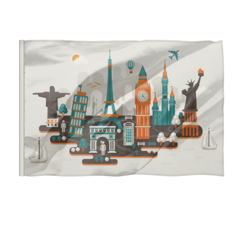 Printio Флаг 135×90 см Серия: всюдубуду брелок london биг бен флаг и тауэрский мост металл 12 07370 8978