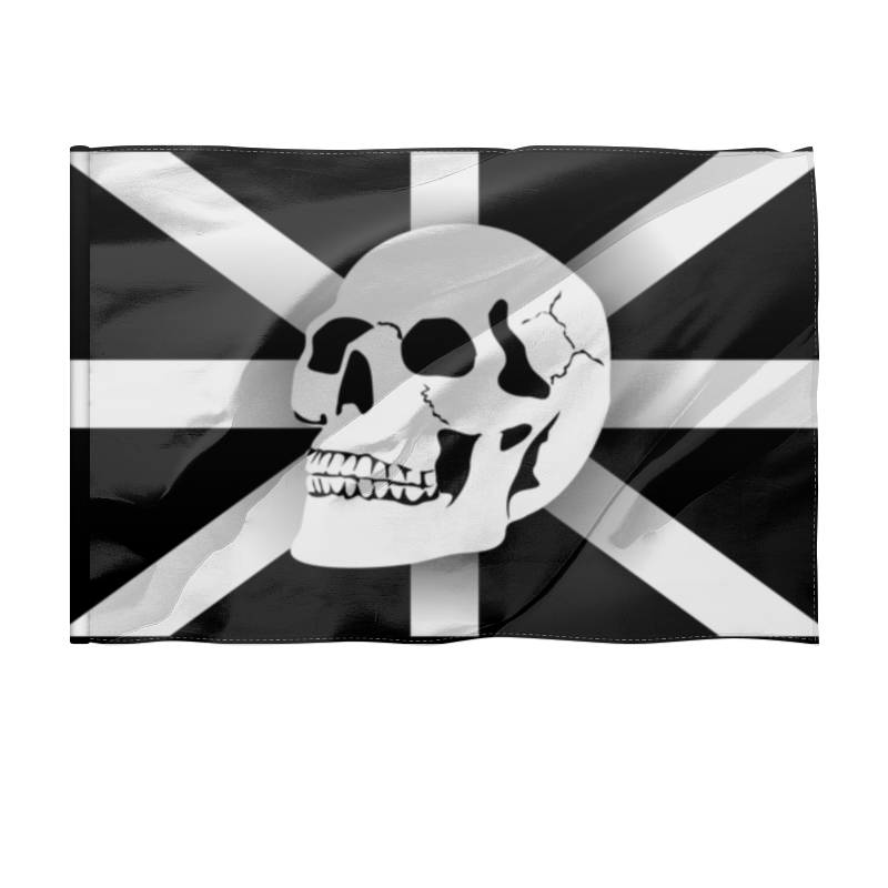 Printio Флаг 135×90 см Пиратский флаг с веселым роджером. пиратский флаг на абордаж 90х135 см
