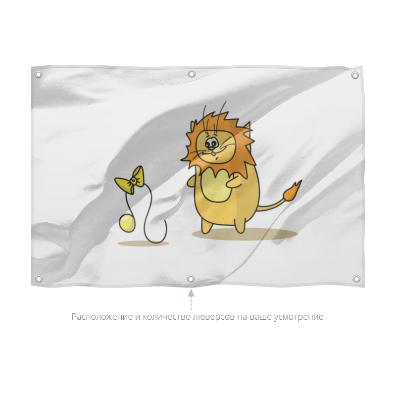 Printio Флаг 135×90 см Кот лев. подарок для льва