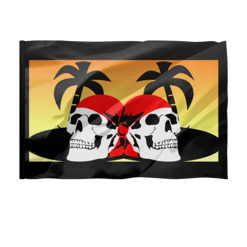 Printio Флаг 135×90 см Пиратский флаг с веселым роджером.