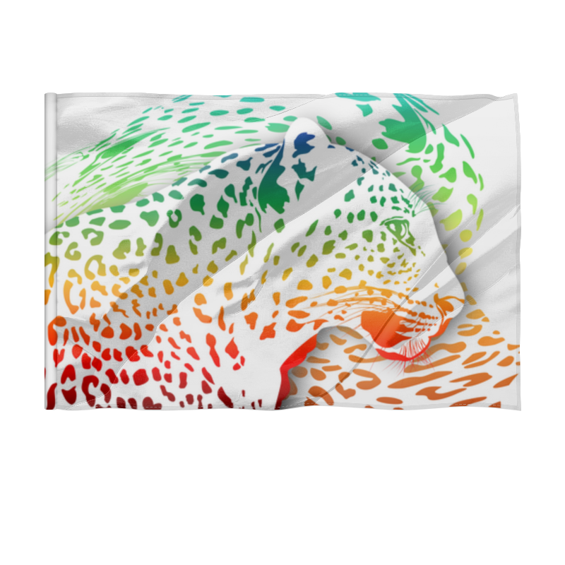Printio Флаг 135×90 см Радужный леопард
