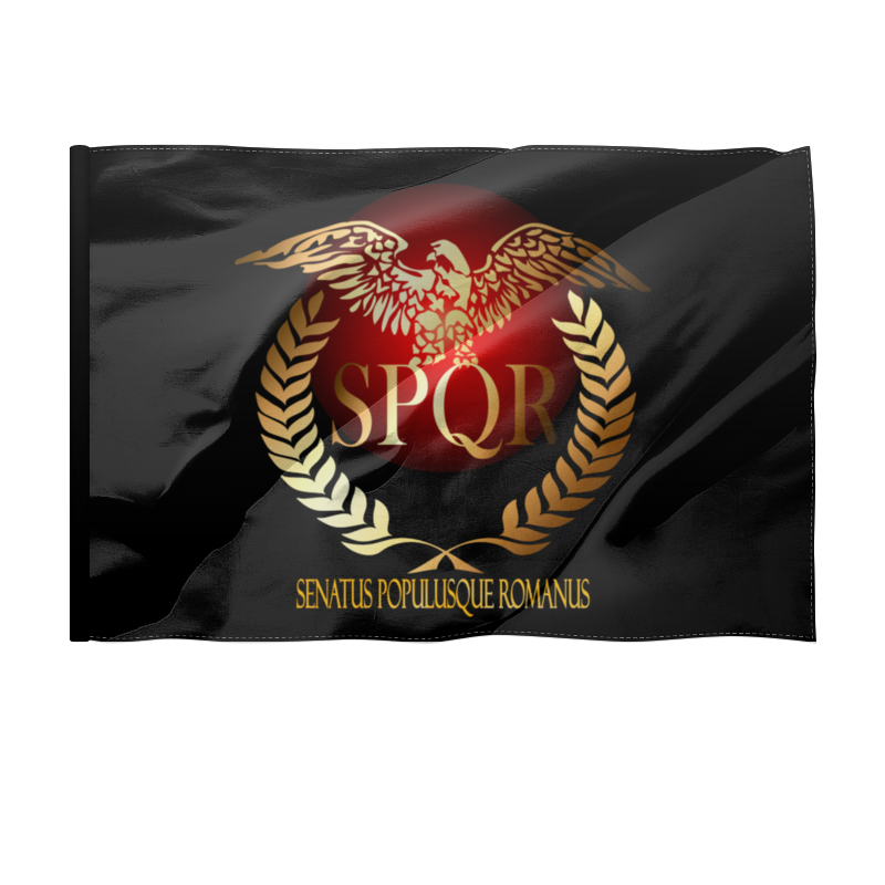 Printio Флаг 135×90 см Символ древнего рима с орлом. spqr. printio флаг 135×90 см символ древнего рима с орлом spqr