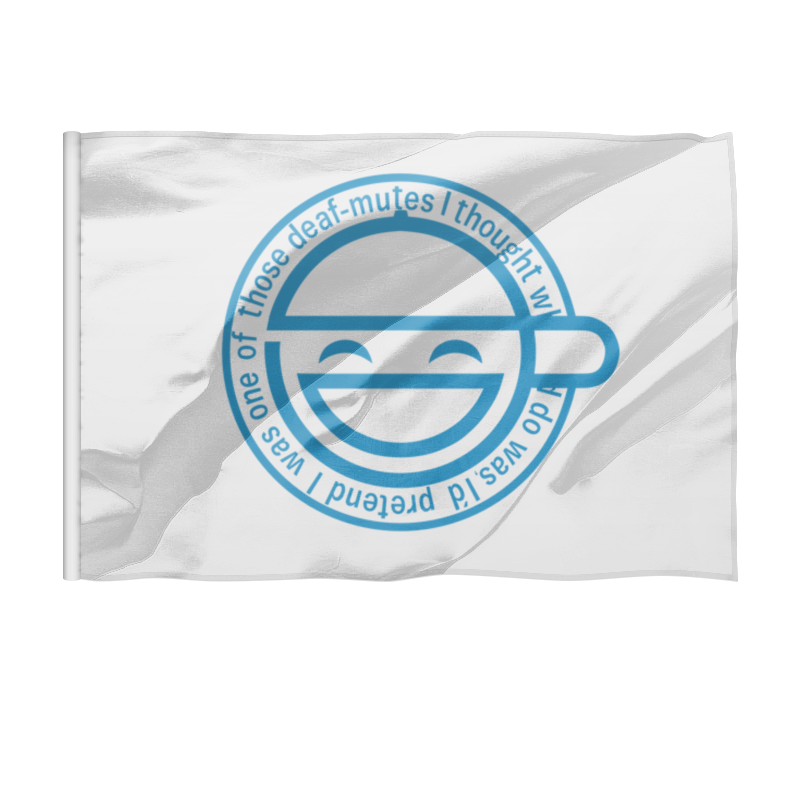 Printio Флаг 135×90 см Смеющийся человек