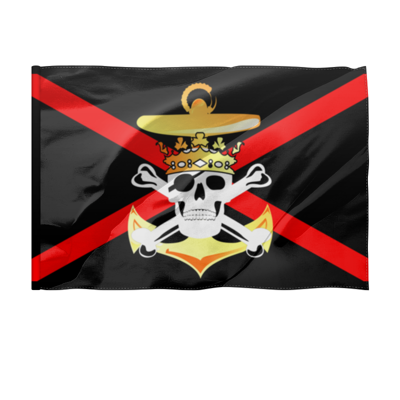 Printio Флаг 135×90 см Пиратский флаг с веселым роджером. майер кай под веселым роджером роман трилогия книга 1