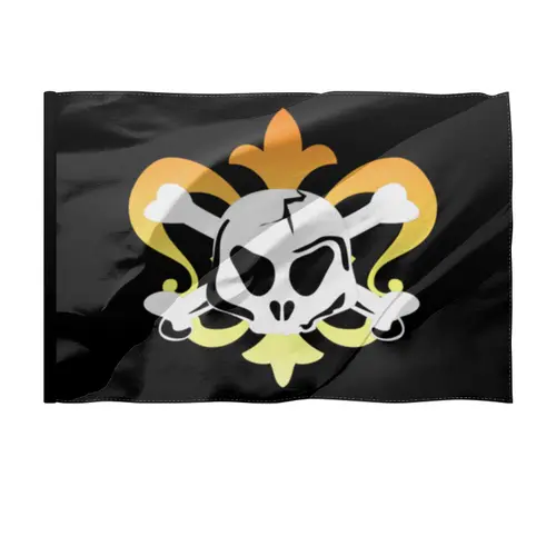 Заказать флаг в Москве. Флаг 135x90 см Пиратский флаг с Веселым Роджером. от Zorgo-Art  - готовые дизайны и нанесение принтов.