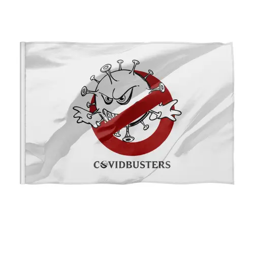 Заказать флаг в Москве. Флаг 135x90 см Covidbusters от Рустам Юсупов - готовые дизайны и нанесение принтов.