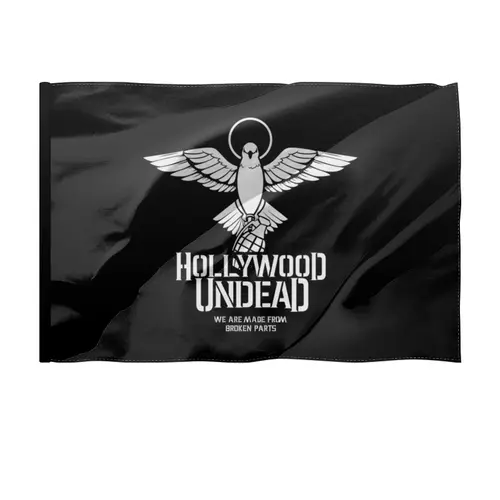 Заказать флаг в Москве. Флаг 135x90 см Hollywood Undead от geekbox - готовые дизайны и нанесение принтов.
