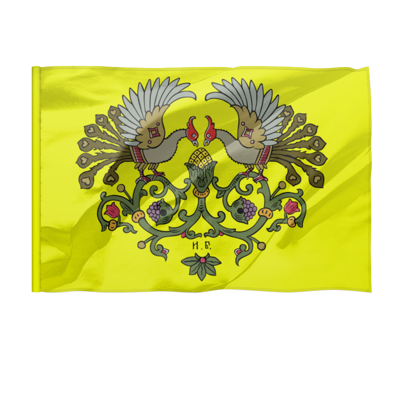 Printio Флаг 150×100 см Виньетка с птицами printio тарелка квадратная виньетка с птицами