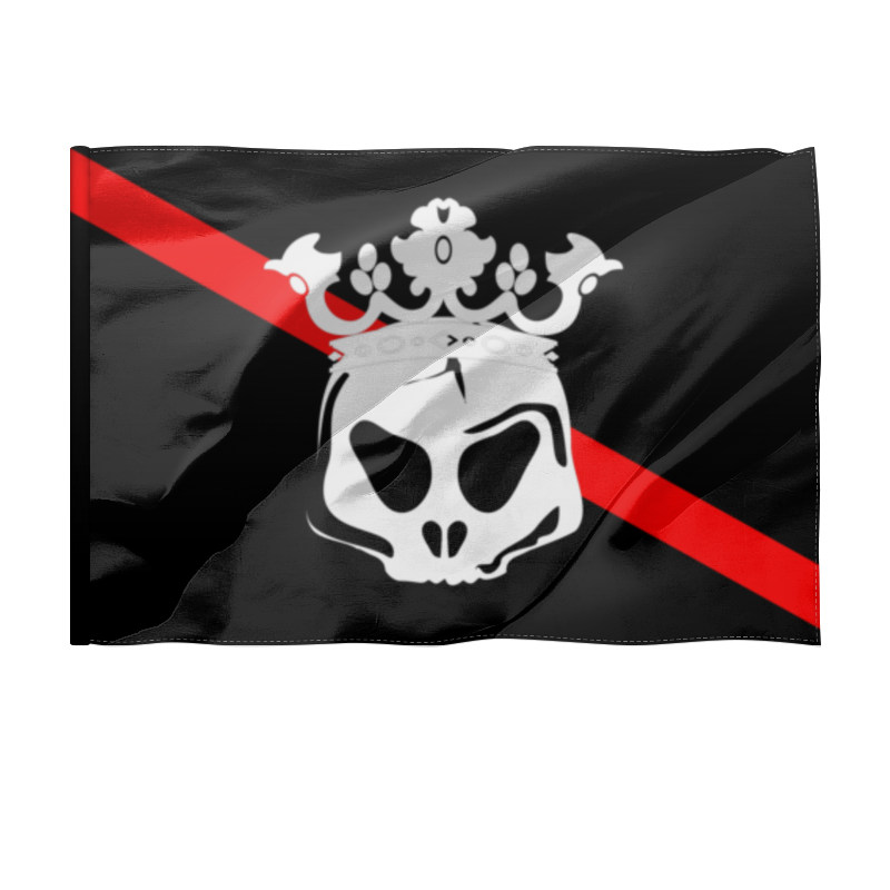 Printio Флаг 150×100 см Пиратский флаг с веселым роджером. пиратский флаг на абордаж 90х135 см