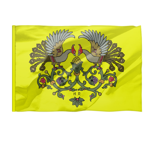 Заказать флаг в Москве. Флаг 150x100 см Виньетка с птицами от Soluvel  - готовые дизайны и нанесение принтов.