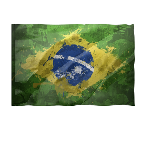 Заказать флаг в Москве. Флаг 150x100 см Бразилия от queen  - готовые дизайны и нанесение принтов.